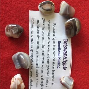 Seven Botswana agate stone